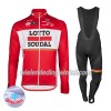 Set Fietsshirt Lange Mouw + Lange Koersbroek 2017 Lotto Soudal N001 Winter Thermal Fleece